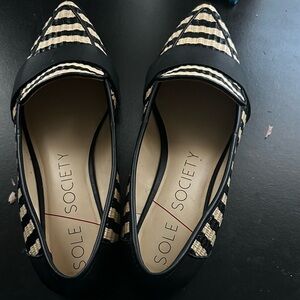 Classy beige and black loafers